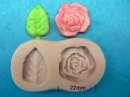 Rose and Leaf Silicone Mould